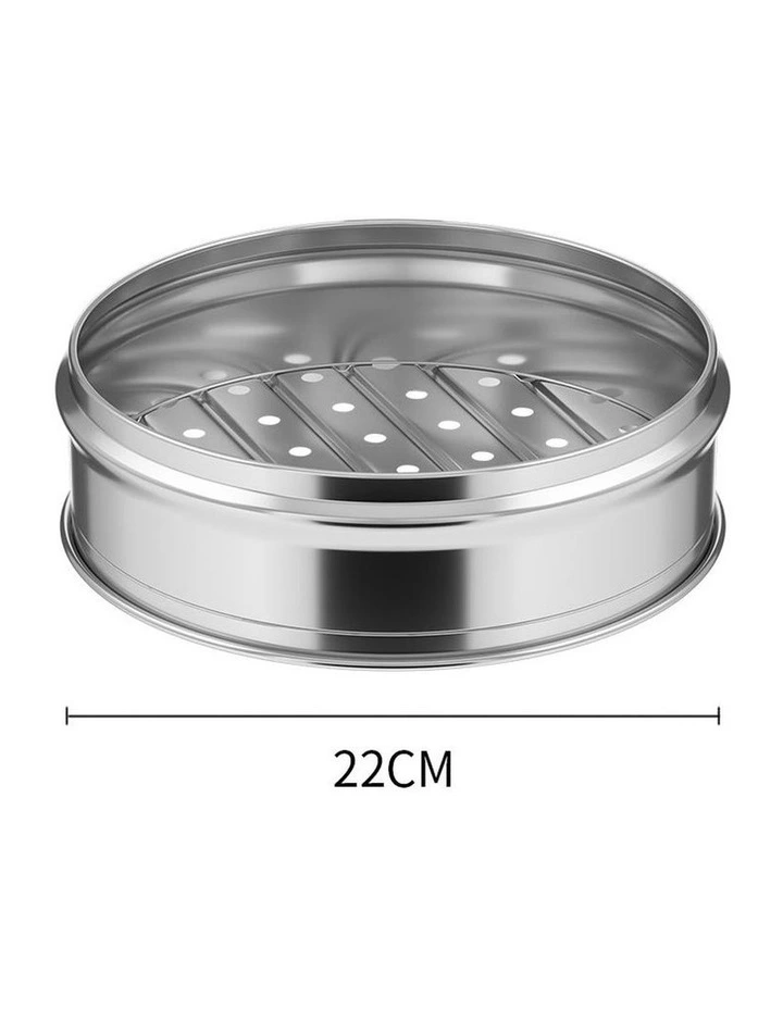 SOGA 2X 22cm 5 Tier Stainless Steel Food Steamer with Lid image 7