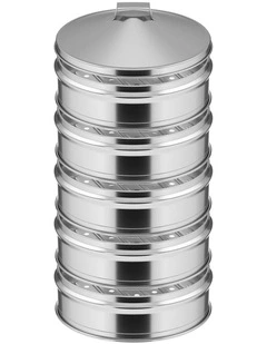 SOGA 25cm 5 Tier Stainless Steel Food Steamer with Lid