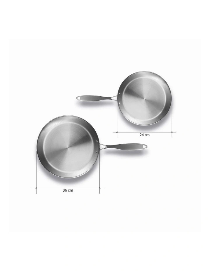 SOGA Stainless Steel Induction Fry Pan Set 24cm & 36cm image 7