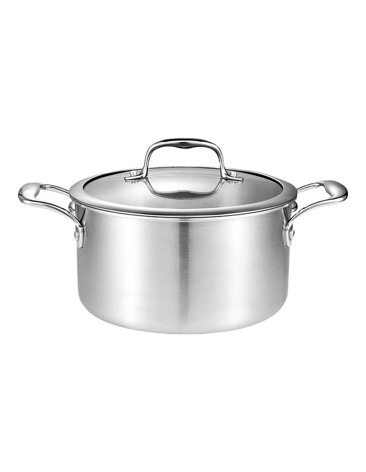 SOGA 20cm Stainless Steel Induction Soup Pot with Glass Lid image 1