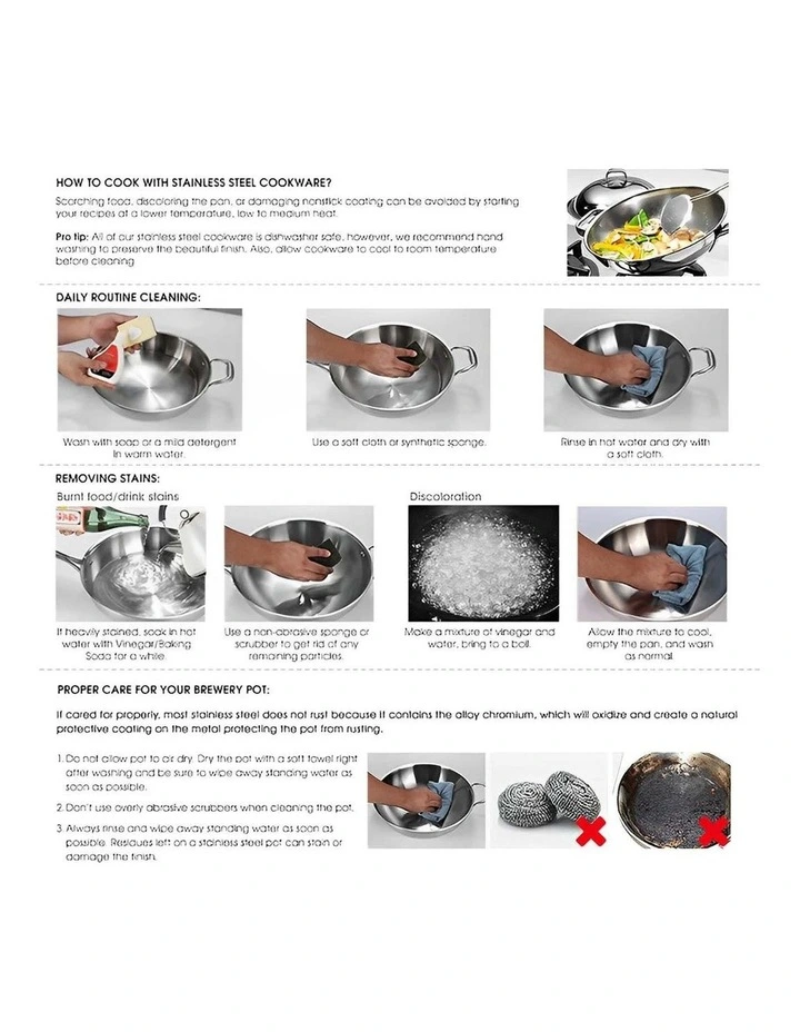 SOGA 18/10 Stainless Steel Stock Pot Set 23L & 71L image 7