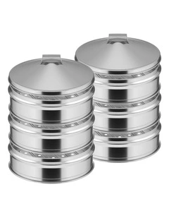 SOGA 2X 22cm 3 Tier Stainless Steel Food Steamer with Lid
