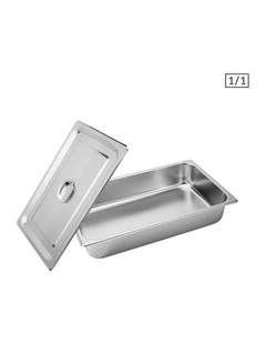SOGA Gastronorm GN Pan Full Size 1/1 GN Pan 10cm Deep Stainless Steel Tray With Lid