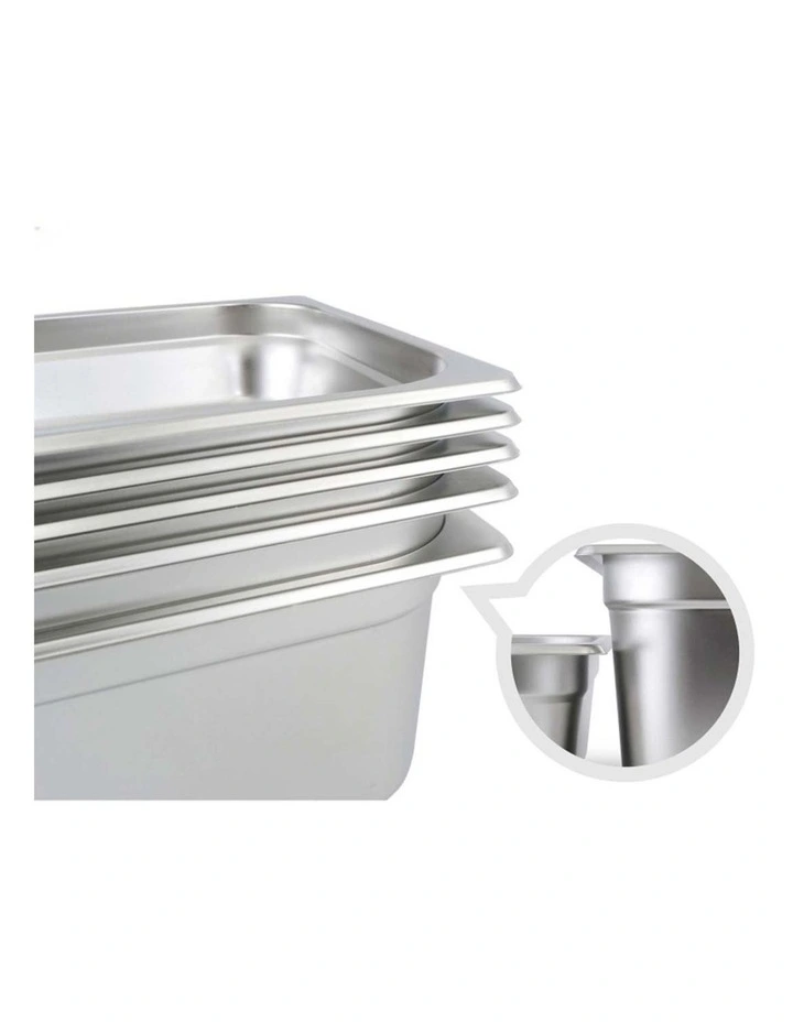 SOGA Gastronorm GN Pan Full Size 1/1 GN Pan 10cm Deep Stainless Steel Tray With Lid image 4