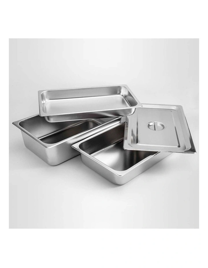 SOGA Gastronorm GN Pan Full Size 1/1 GN Pan 10cm Deep Stainless Steel Tray With Lid image 7