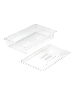 SOGA 100mm Clear Gastronorm GN Pan 1/1 Food Tray Storage with Lid