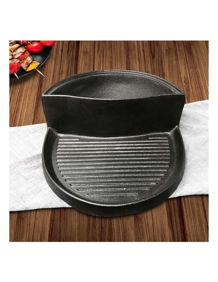 SOGA 2X 2-in-1 Cast Iron Griddle Pan and Hot Pot image 5