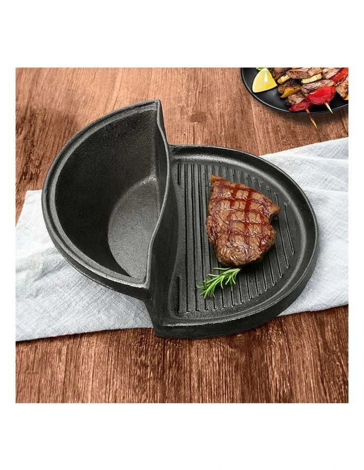 SOGA 2X 2-in-1 Cast Iron Griddle Pan and Hot Pot image 6