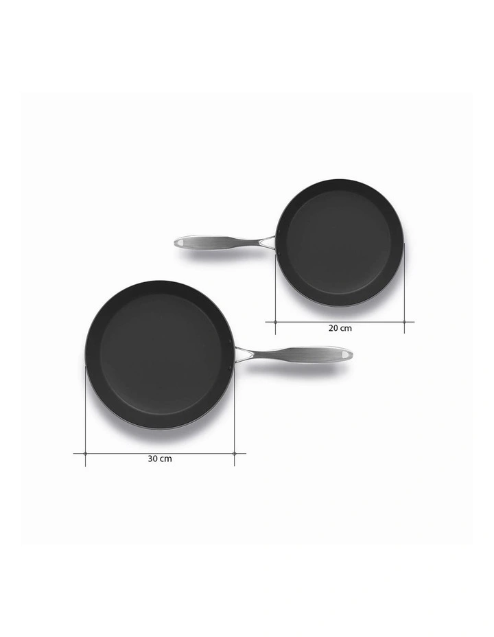 SOGA Stainless Steel Non-Stick Induction Fry Pan Set 20cm & 30cm image 5