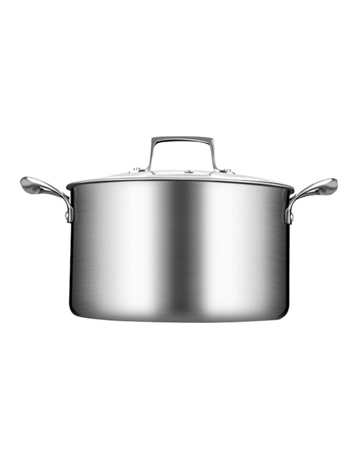 SOGA 2 Pack 26cm Stainless Steel Induction Soup Pots with Glass Lids image 3