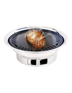SOGA Stainless Steel Round Korean Charcoal BBQ Grill