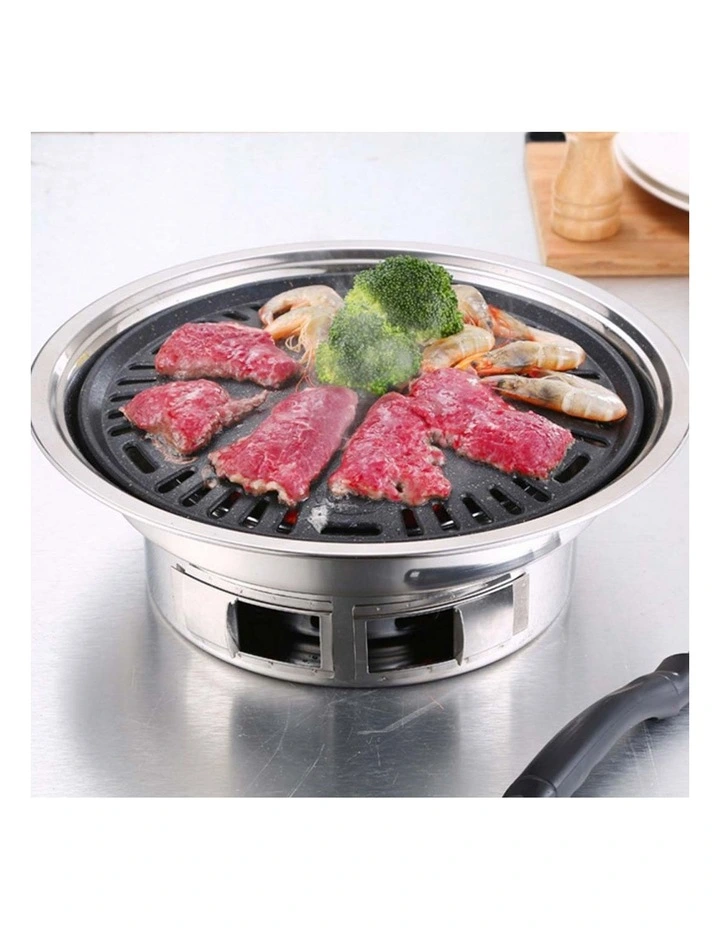 SOGA Stainless Steel Round Korean Charcoal BBQ Grill image 3