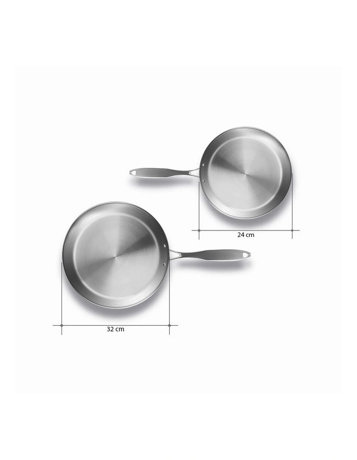 SOGA Stainless Steel Induction Fry Pan Set 24cm & 32cm image 7