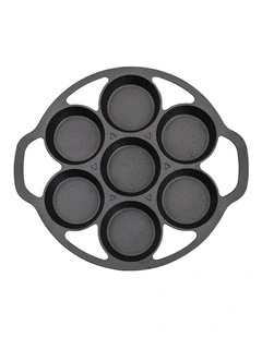 SOGA Cast Iron Takoyaki Fry Pan 32cm