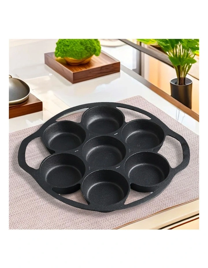 SOGA Cast Iron Takoyaki Fry Pan 32cm image 2
