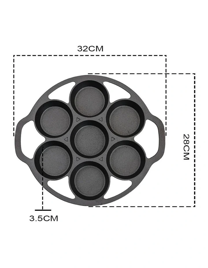 SOGA Cast Iron Takoyaki Fry Pan 32cm image 5