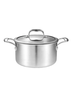 SOGA 24cm Stainless Steel Induction Soup Pot with Glass Lid