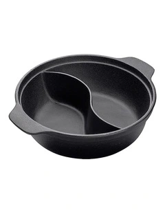 SOGA Cast Iron Two-Flavour Divided Shabu Shabu Pot 32cm