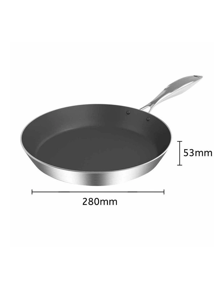SOGA Stainless Steel Non-Stick Induction Fry Pan 28cm image 4