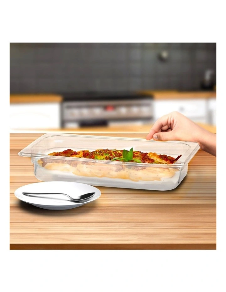 SOGA 65mm Clear Gastronorm GN Pan 1/3 Food Tray Storage image 4