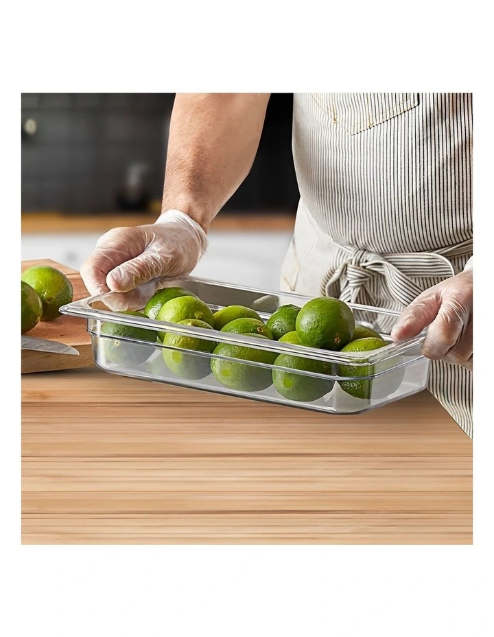 SOGA 65mm Clear Gastronorm GN Pan 1/3 Food Tray Storage image 5