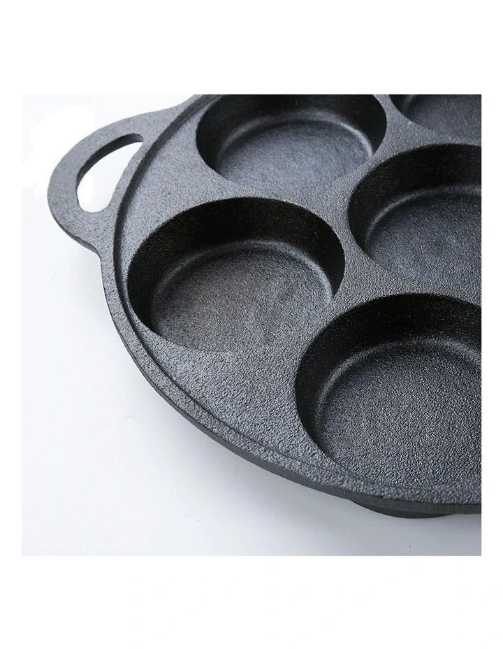 SOGA 2X 31.5cm Cast Iron Takoyaki Pan 7 Hole Octopus Ball Maker image 6