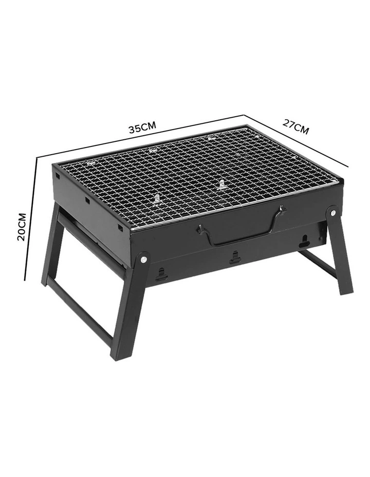 SOGA Portable Folding Box-Type Charcoal BBQ Grill image 2