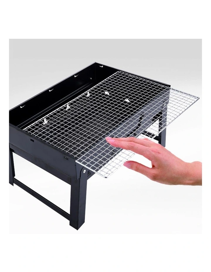 SOGA Portable Folding Box-Type Charcoal BBQ Grill image 3