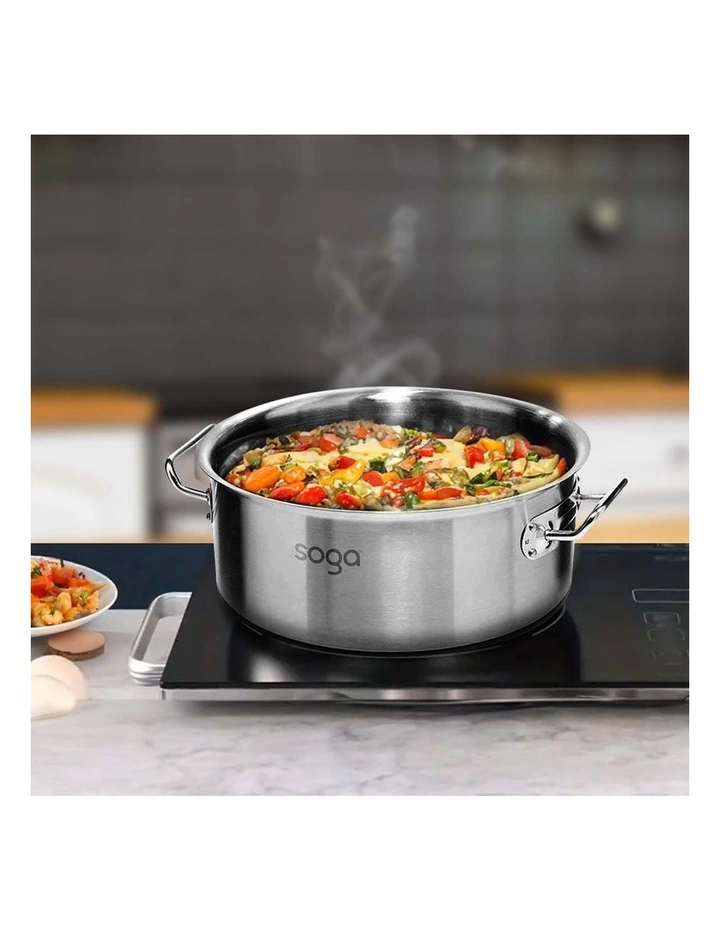 SOGA 18/10 Stainless Steel 23L Stock Pot Without Lid image 2