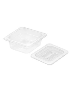 SOGA 65mm Clear Gastronorm GN Pan 1/6 Food Tray Storage with Lid
