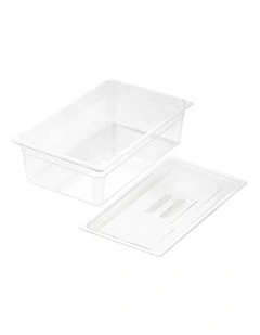 SOGA 150mm Clear Gastronorm GN Pan 1/1 Food Tray Storage with Lid