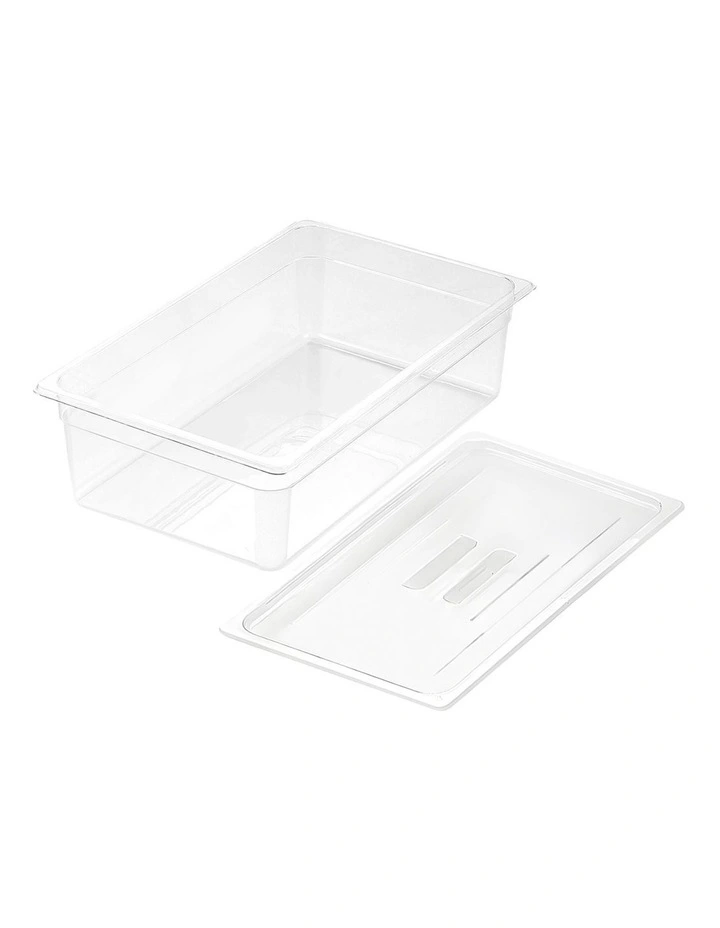 SOGA 150mm Clear Gastronorm GN Pan 1/1 Food Tray Storage with Lid image 1