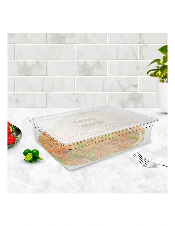SOGA 150mm Clear Gastronorm GN Pan 1/1 Food Tray Storage with Lid image 2