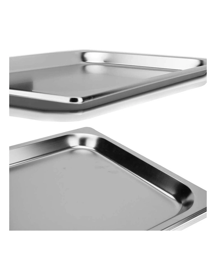 SOGA Stainless Steel Gastronorm Pan 1/1 65mm Deep with Lid image 5