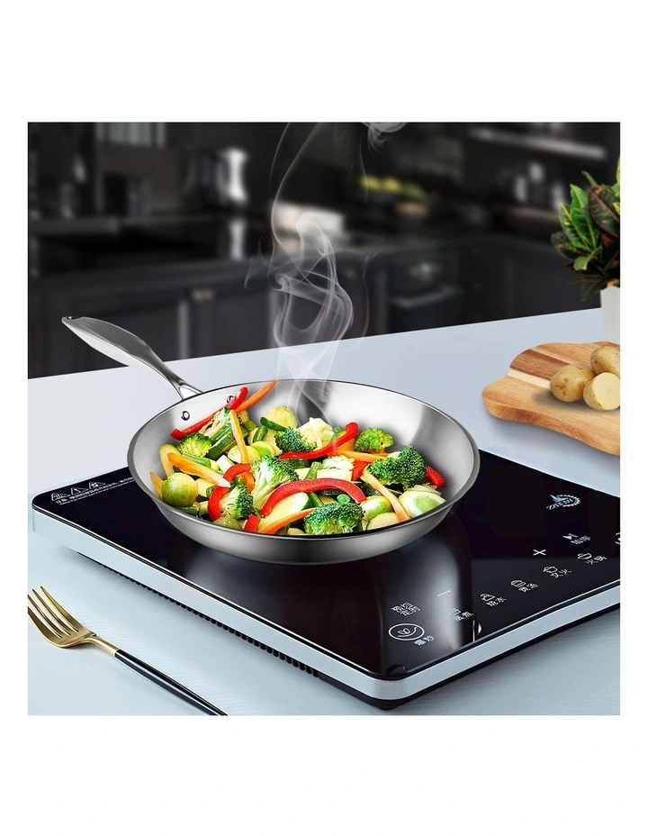 SOGA Stainless Steel Induction Fry Pan Set 24cm & 30cm image 4