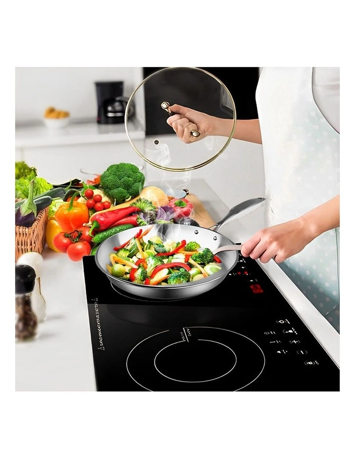 SOGA Stainless Steel Induction Fry Pan Set 24cm & 30cm image 5