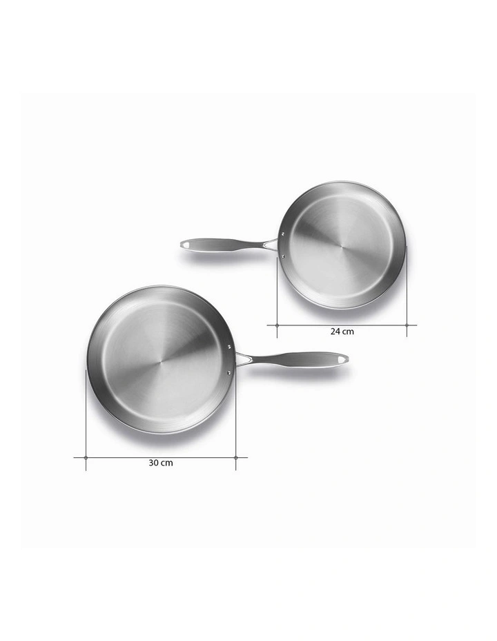 SOGA Stainless Steel Induction Fry Pan Set 24cm & 30cm image 7