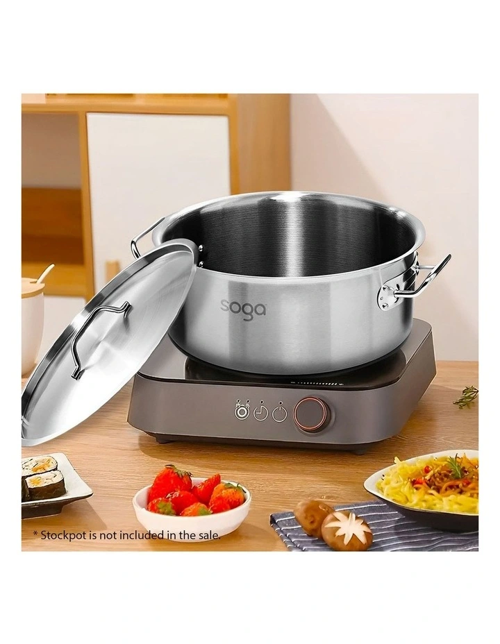 SOGA Stainless Steel Stock Pot 50cm Lid Only image 2