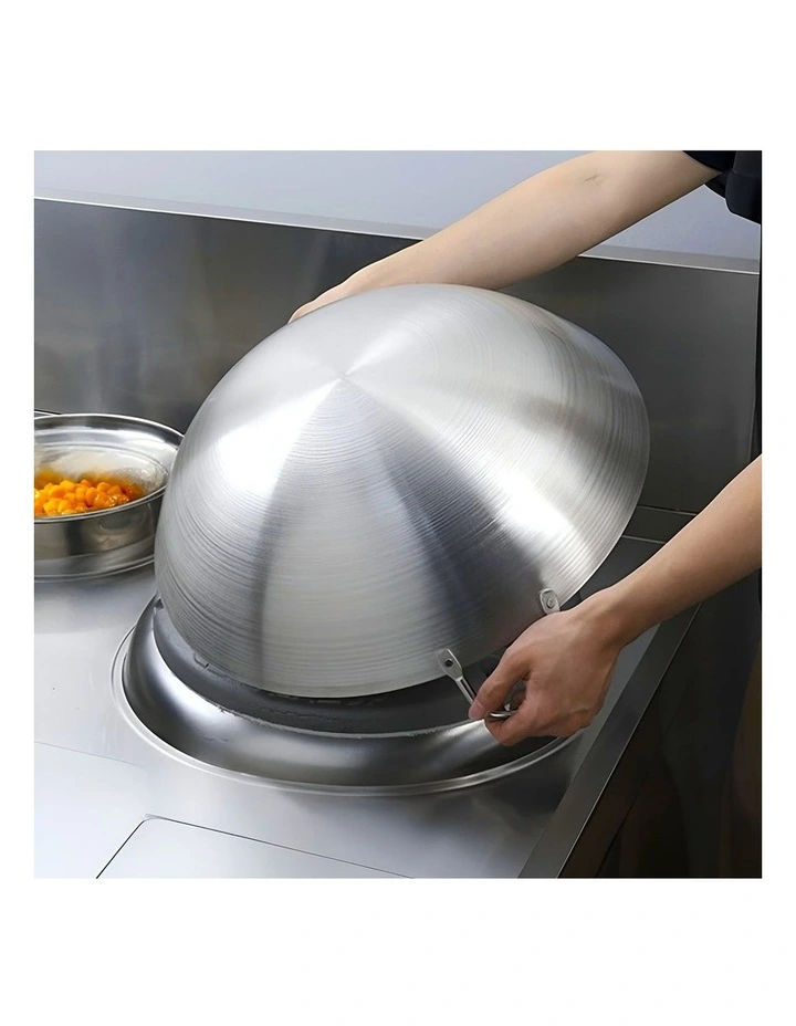 SOGA Stainless Steel Cooking Wok 47cm 2 Handles image 7