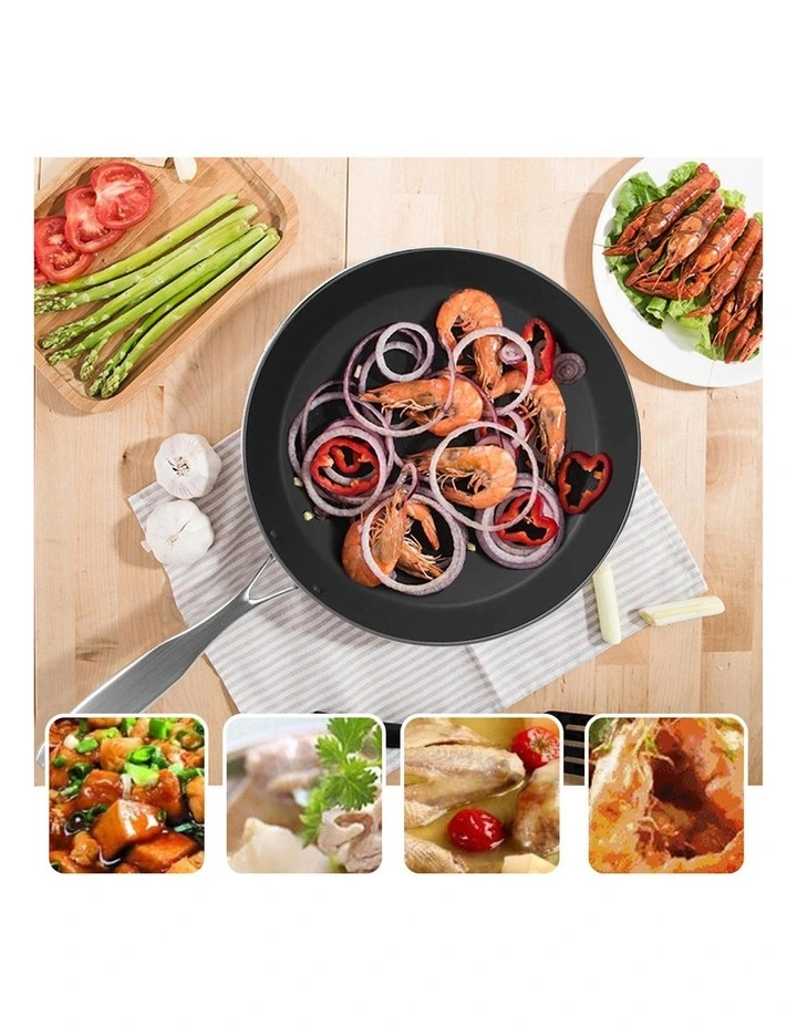 SOGA Stainless Steel Non-Stick Induction Fry Pan 32cm image 2