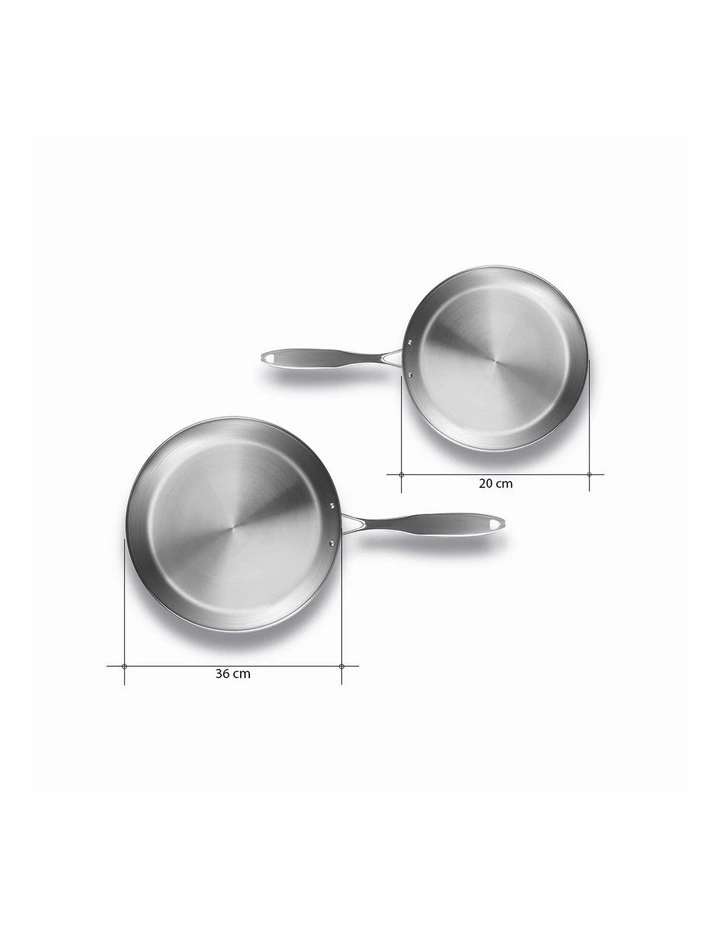 SOGA Stainless Steel Induction Fry Pan Set 20cm & 36cm image 4