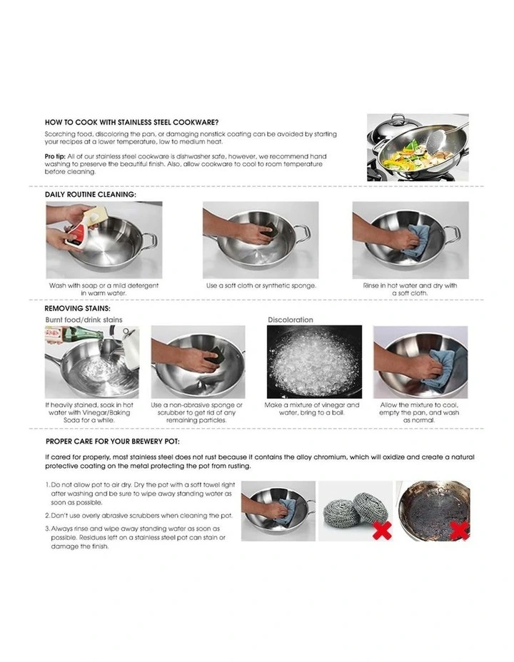 SOGA 18/10 Stainless Steel 50L Stock Pot Without Lid image 7