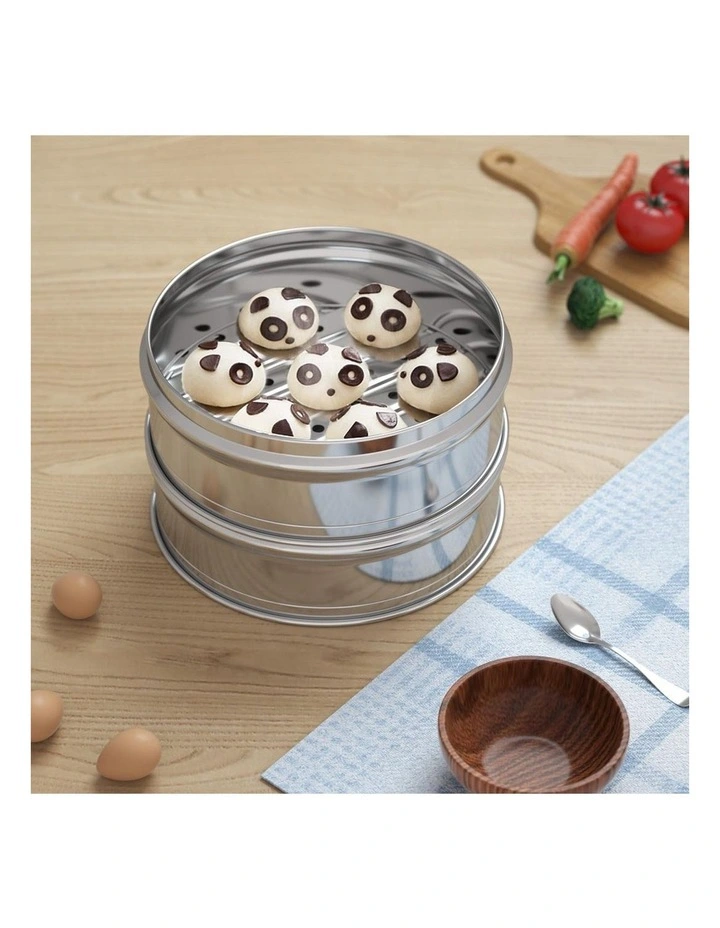 SOGA 2X 28cm 5 Tier Stainless Steel Food Steamer with Lid image 3