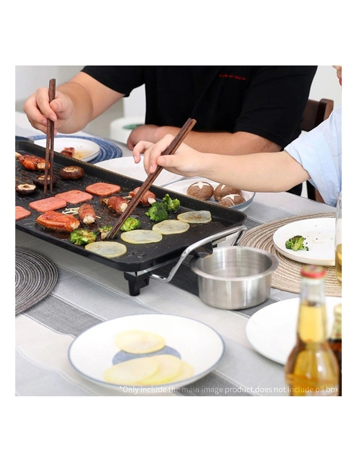 SOGA 2 Pack 68cm Electric Non-Stick BBQ Grill Plates image 5