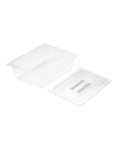 SOGA 150mm Clear Gastronorm GN Pan 1/2 Food Tray Storage with Lid