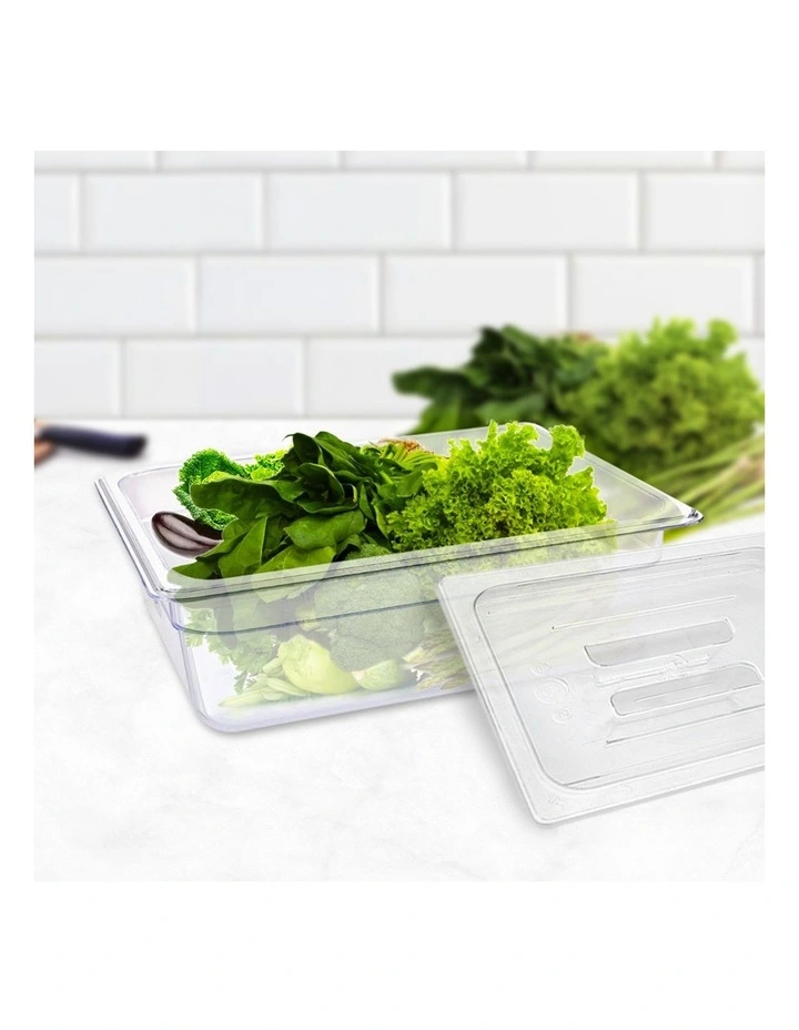 SOGA 150mm Clear Gastronorm GN Pan 1/2 Food Tray Storage with Lid image 3