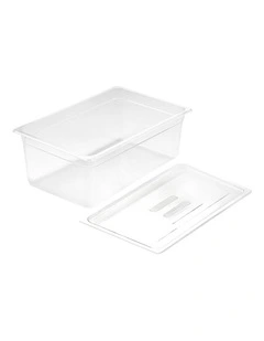 SOGA 200mm Clear Gastronorm GN Pan 1/1 Food Tray Storage with Lid