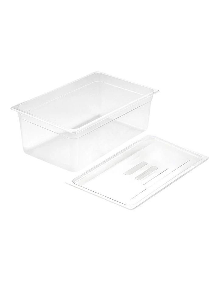 SOGA 200mm Clear Gastronorm GN Pan 1/1 Food Tray Storage with Lid image 1