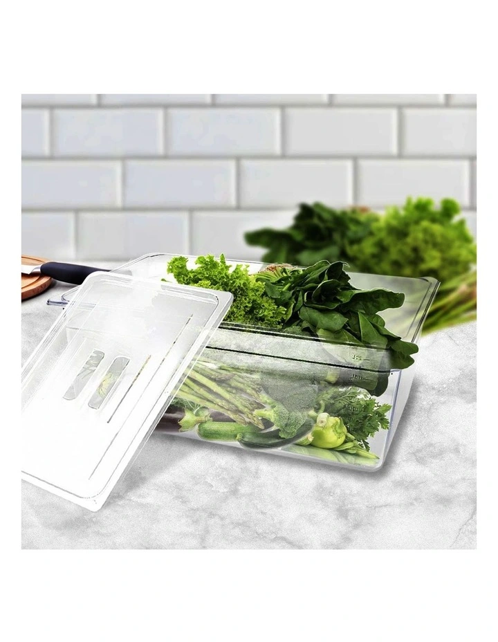 SOGA 200mm Clear Gastronorm GN Pan 1/1 Food Tray Storage with Lid image 4