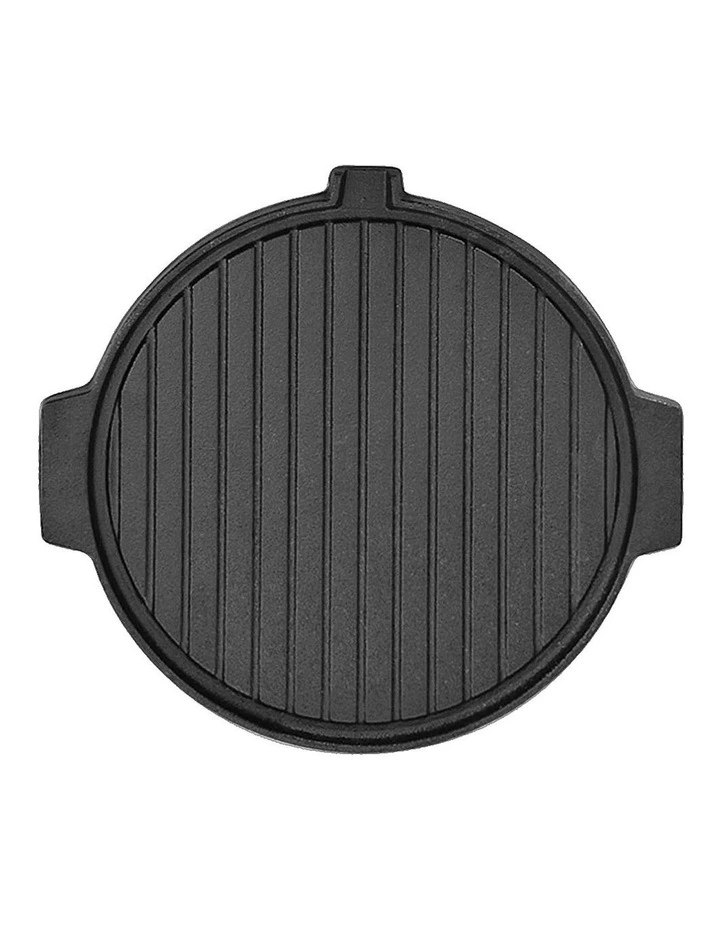 SOGA Round Cast Iron Korean BBQ Grill Plate 30cm image 1
